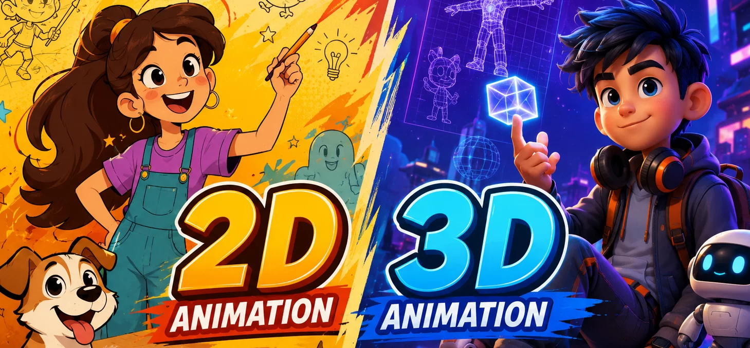 2d Animation And  3d Animation